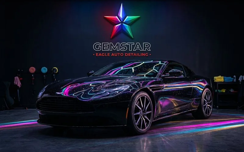 Color-changing starlight headliner showing RGB options