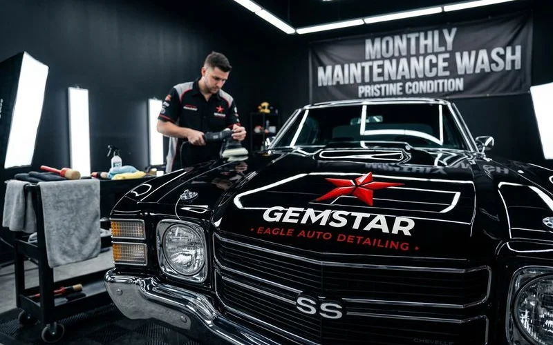 Monthly maintenance wash keeping vehicle in pristine condition