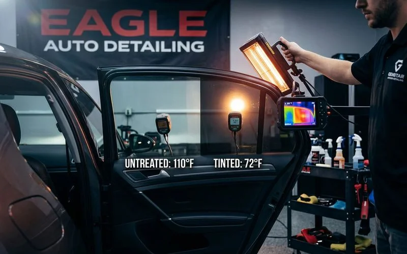 Window Tinting example work by Gemstar Eagle Auto Detailing