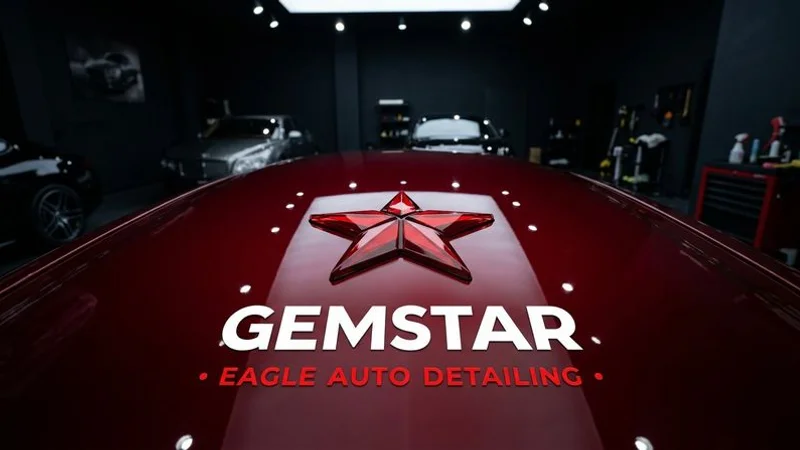 A brand new vehicle in a dealership showroom with gleaming paint ready for its first professional detailing appointment